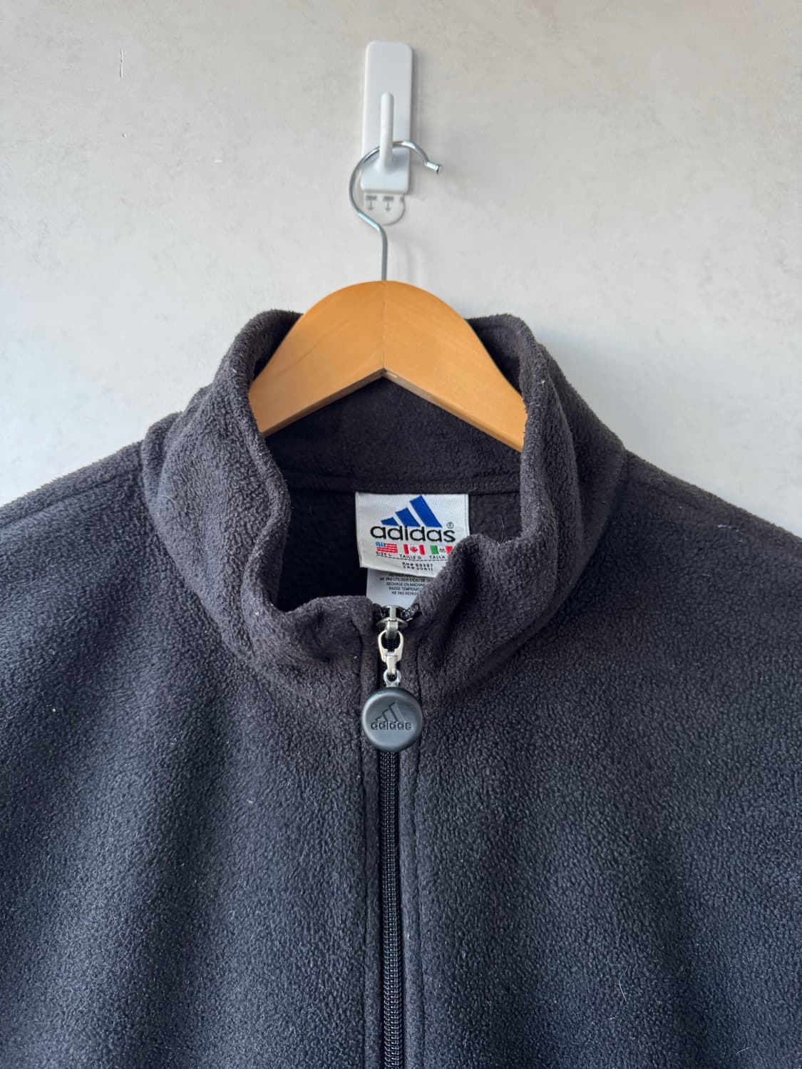 90s 아디다스 센터 로고 후리스 반집업 상품이미지4