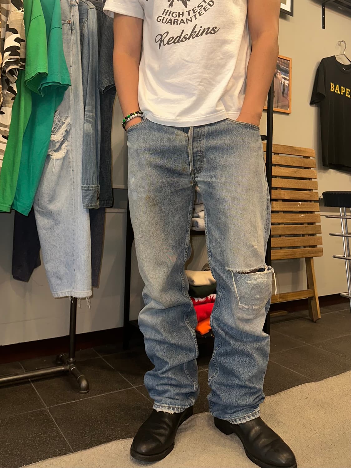 90’s Levi’s 501 273 distressed denim 상품이미지1