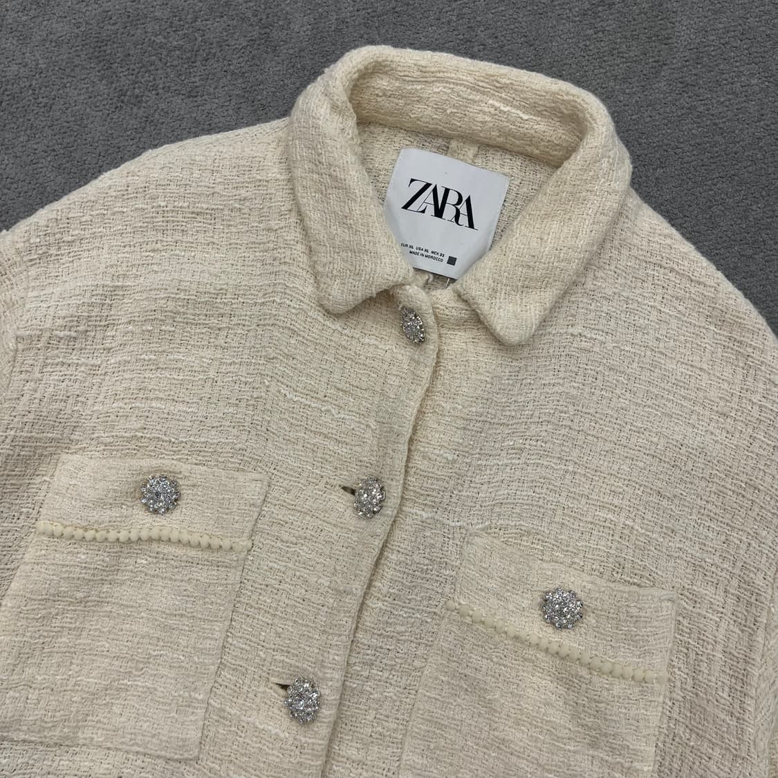 XL 자라 크롭 트위드 자켓 상품이미지2