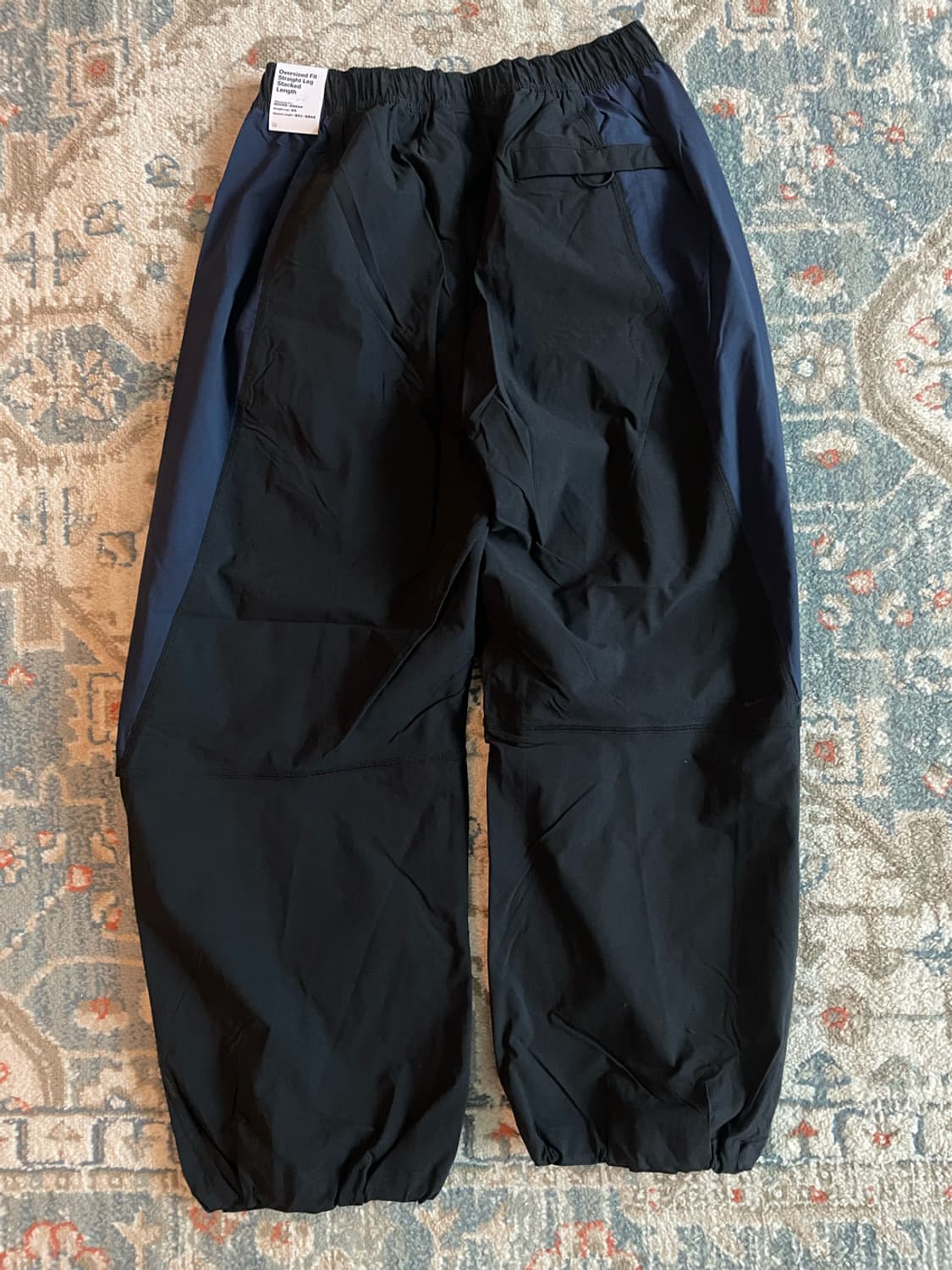 나이키 테크 드라이핏 우븐 컬러 블록 오버사이즈 블랙 팬츠 (새제품. X 상품이미지6