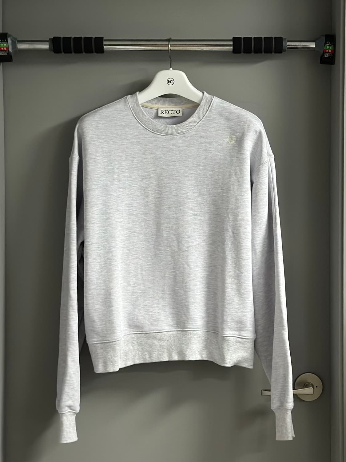 [OS] 렉토 맨즈 크루넥 맨투맨 스웻셔츠 멜란지그레이 상품이미지1