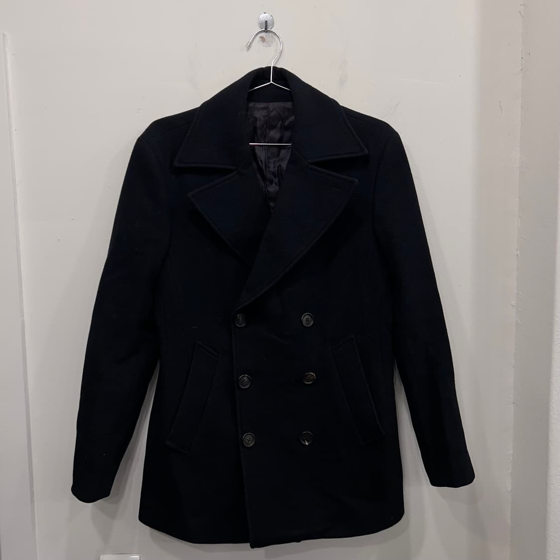 지오송지오 슬림핏 퓨어 울 더블 하프코트 상품이미지2