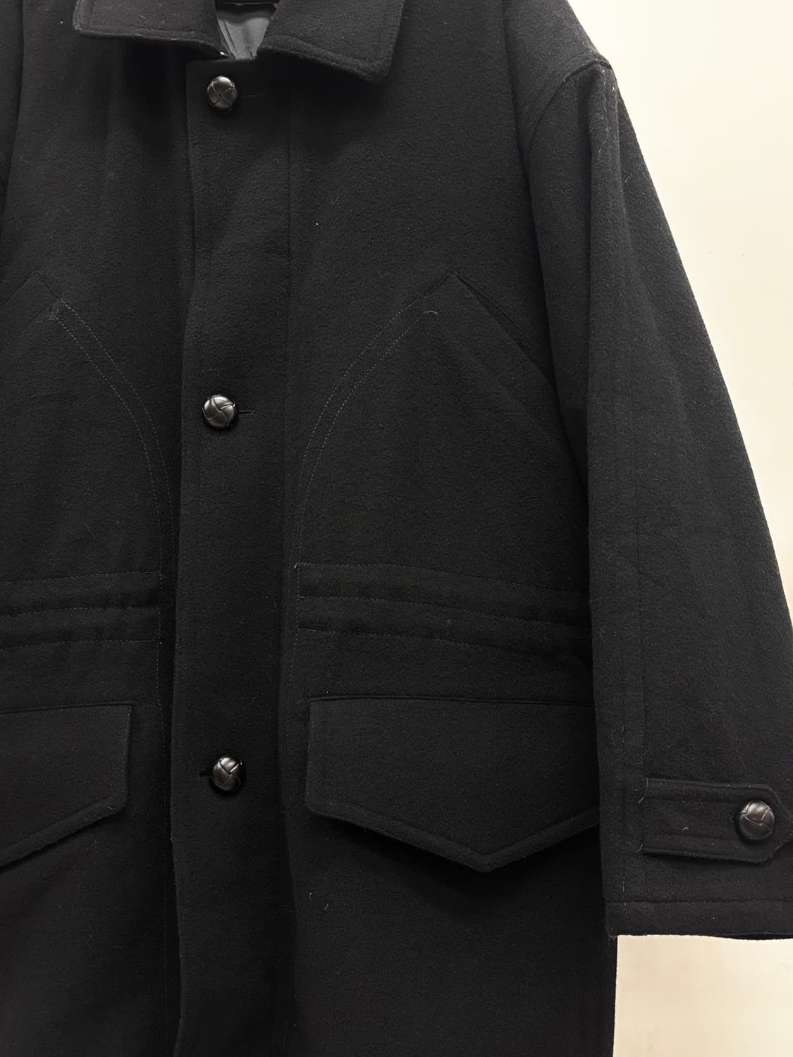 빈티지 블랙 울 코트 점퍼 상품이미지7