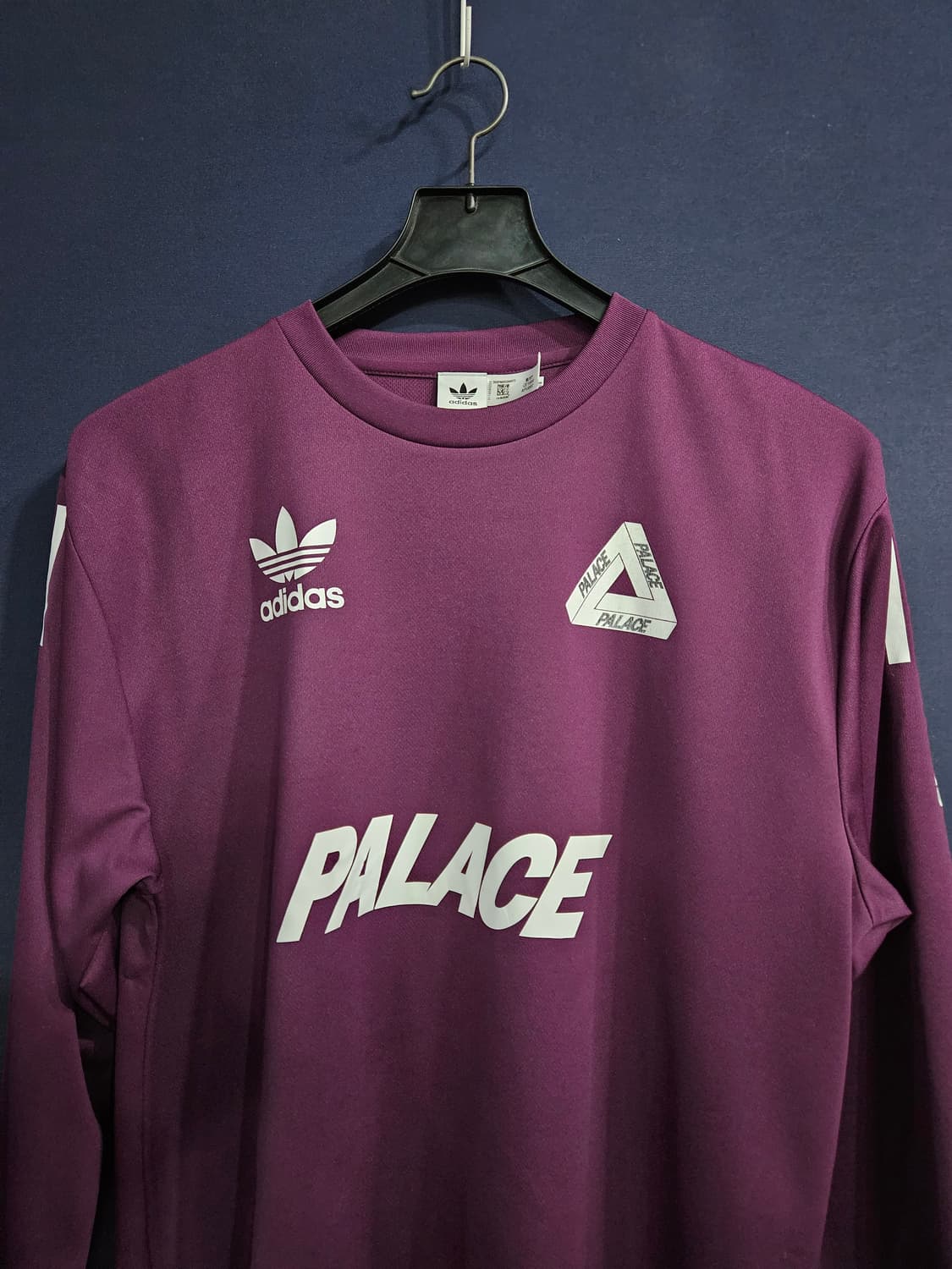 아디다스&팔라스 프린팅 퍼플 남성 오버핏 90~95 긴팔티셔츠 상품이미지7