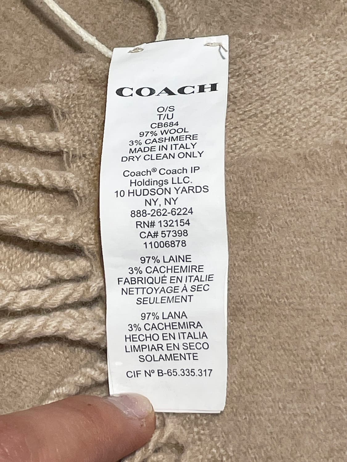 코치 빅로고 목도리 A1432 상품이미지5