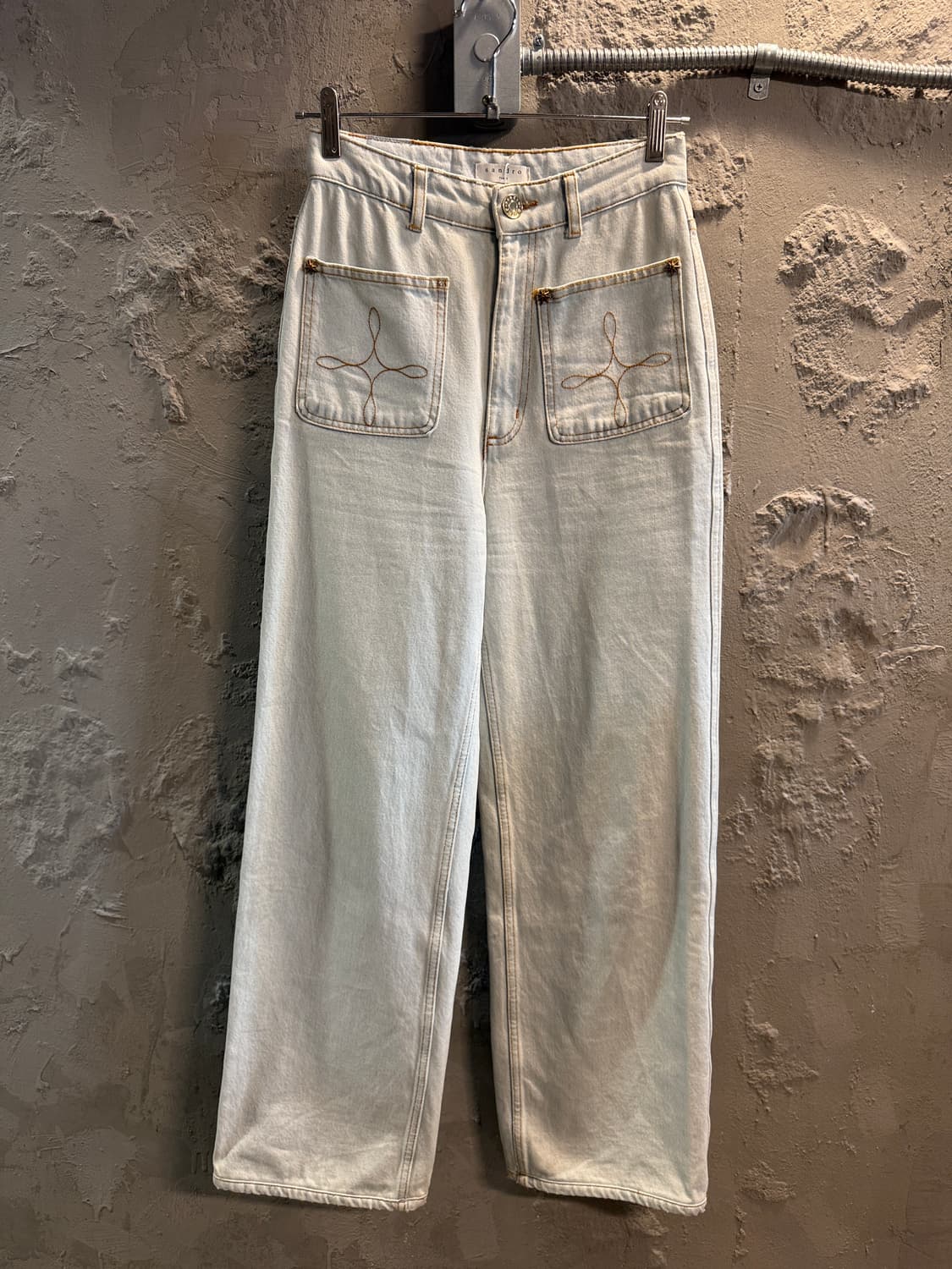 산드로 파리 스티치 포켓 라이트 데님 팬츠 36 상품이미지1