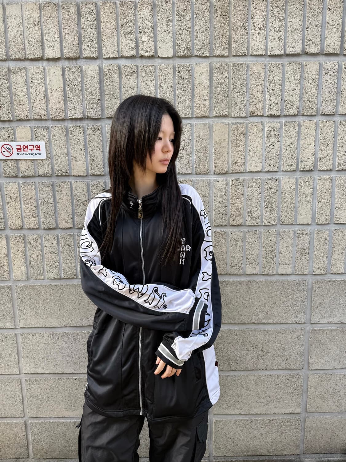 도그타운 오버핏 사이드 로고 집업 상품이미지4