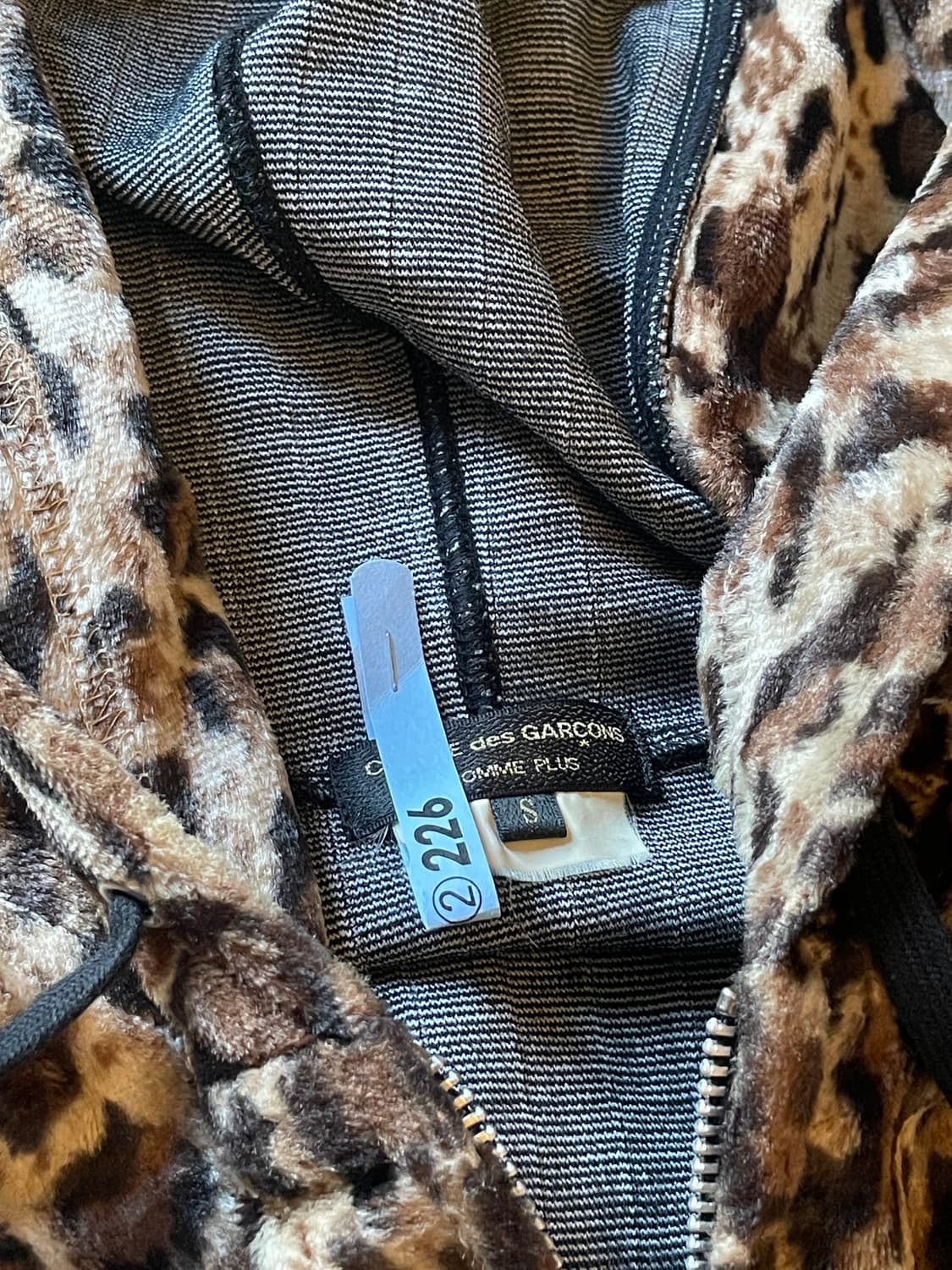 COMME des GARCONS Homme Plus 레오파드 후드 상품이미지5