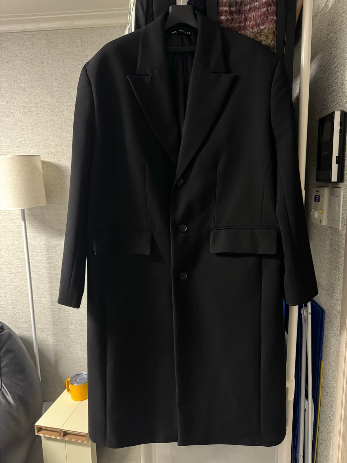 자라 핀 스트라이프 맥시 코트 상품이미지2