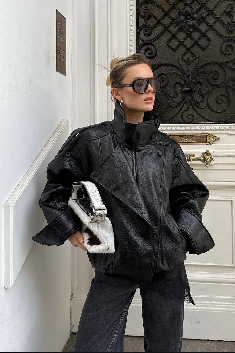 새상품택O) 자라 레더 자켓 점퍼 zara 생로랑 상품이미지10