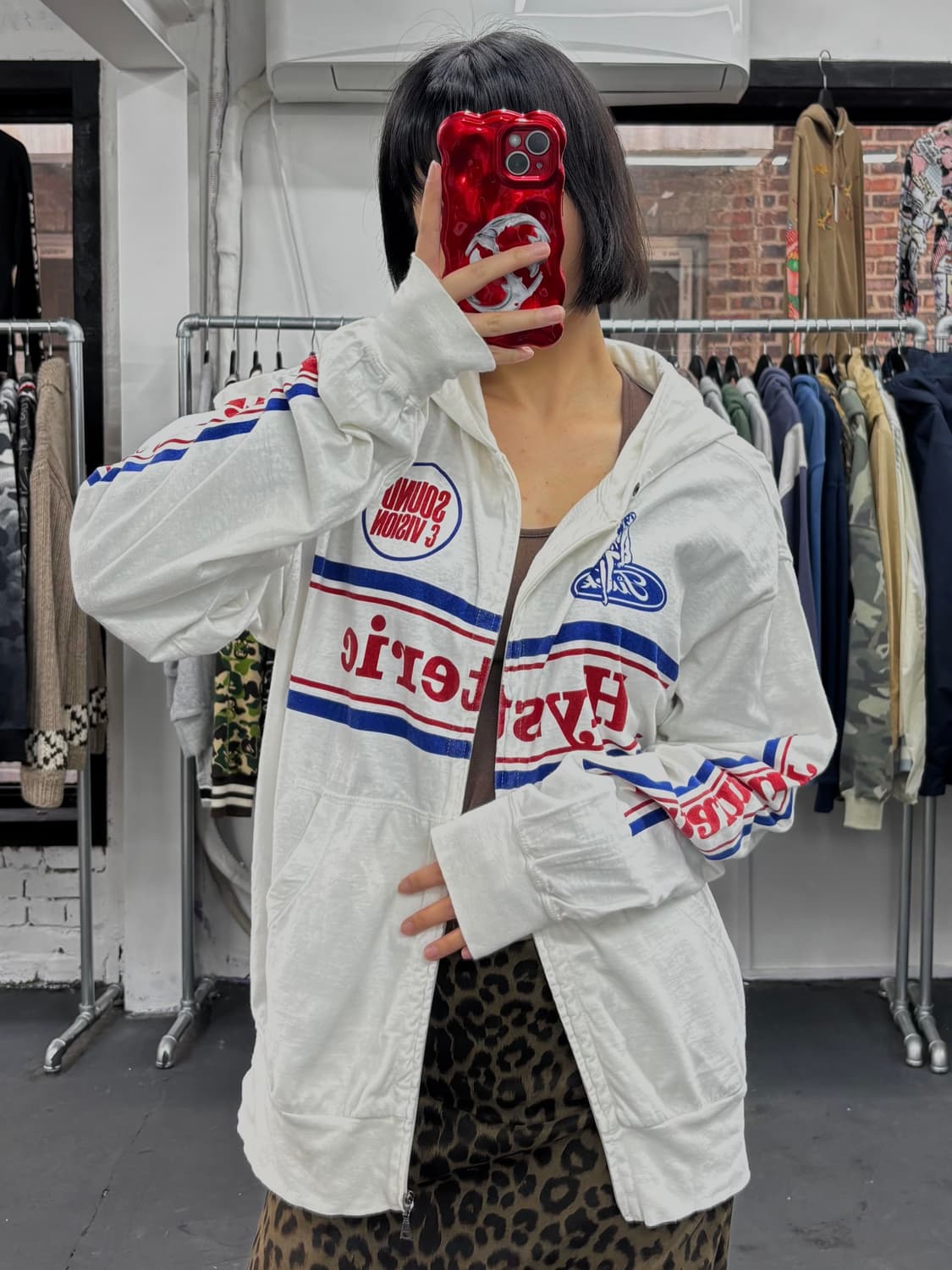 히스테릭 글래머 사이드로고 후드집업 상품이미지2