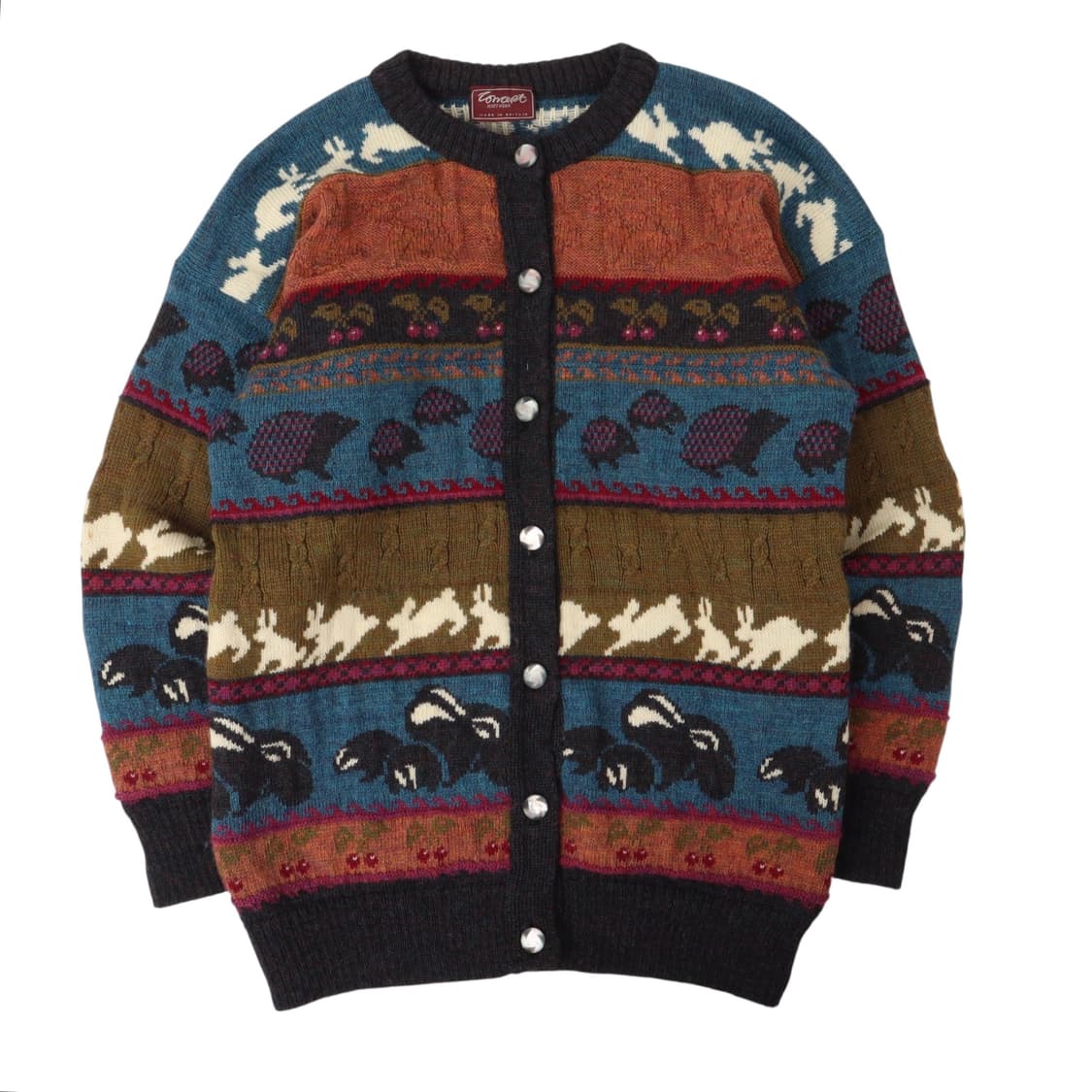 90s Concept 브리티안 울 니트웨어 가디건 상품이미지1