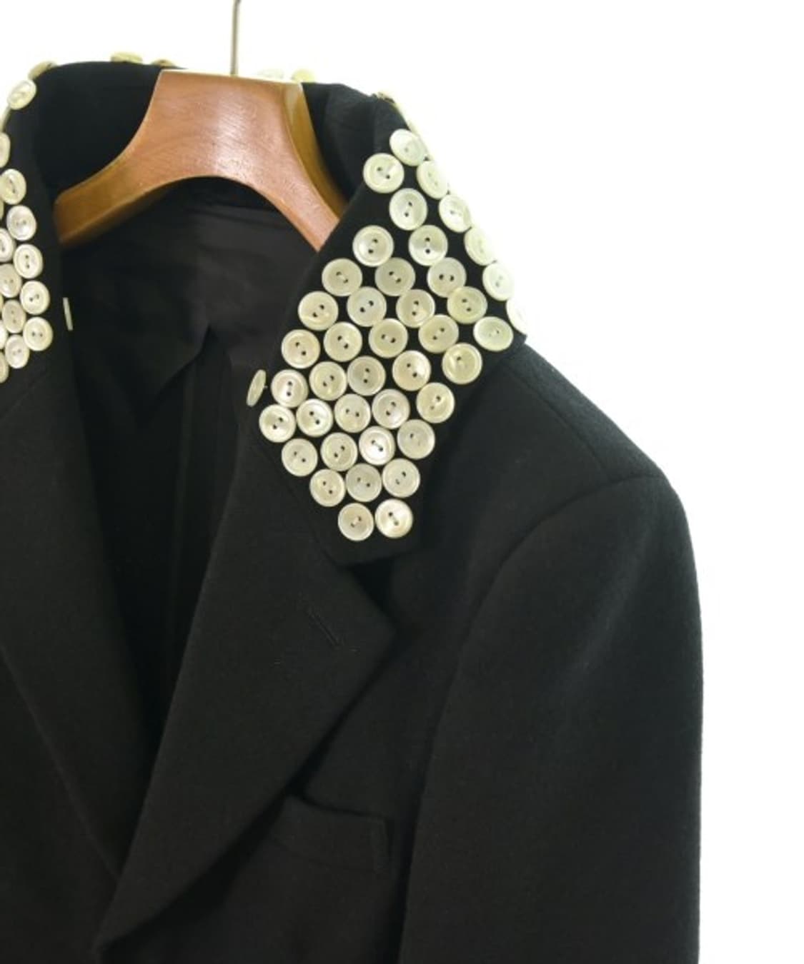 꼼데가르송 옴므플러스 버튼디테일 카라 체스터코트 L 상품이미지7