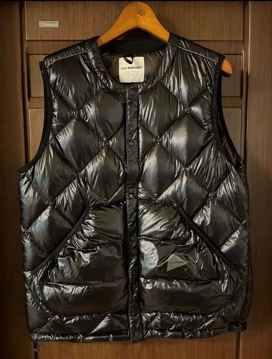 앤드원더 다이아몬드 퀼팅 패딩 베스트 블랙 XL(구성품 보유 새상품) 상품이미지1