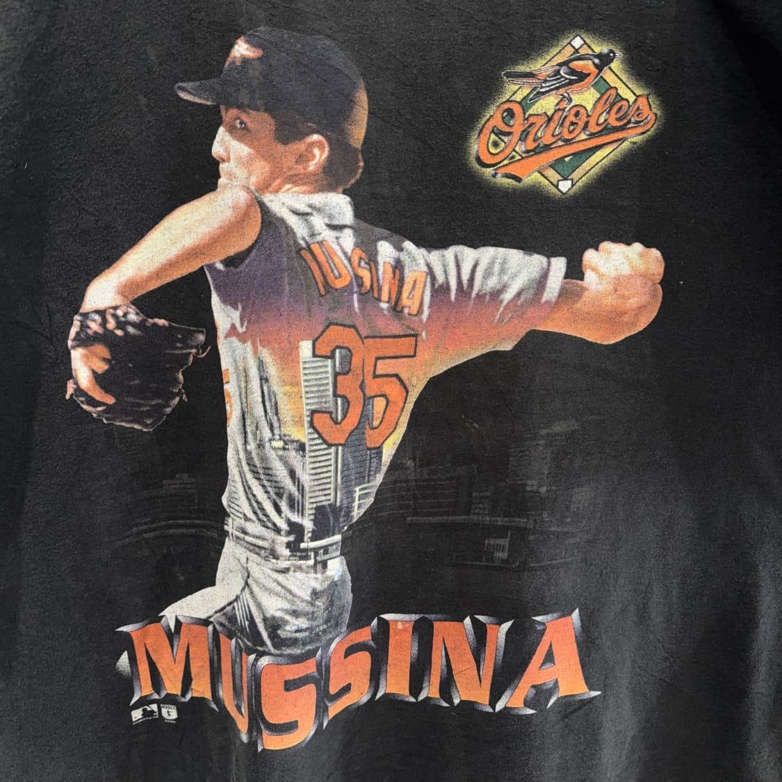 90s 볼티모어 오리올스 마이크 무시나 싱글 스티치 티셔츠 상품이미지2