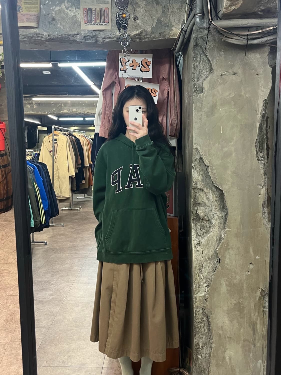 갭 후드티 그린 L #csz3357 상품이미지2