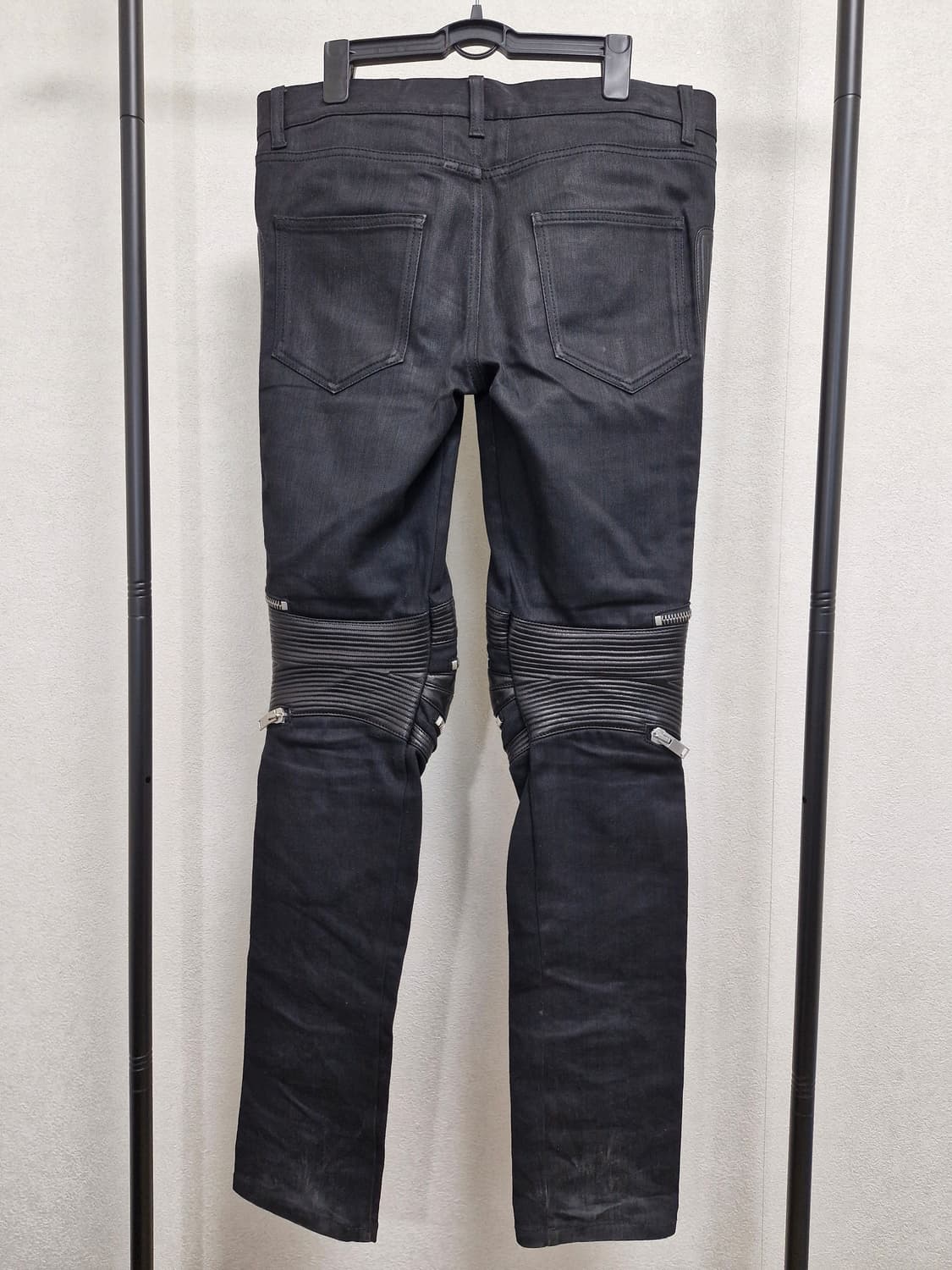 [31] SLP 생로랑 FW13 D04 레더 패널 지퍼 바이커 진 상품이미지2