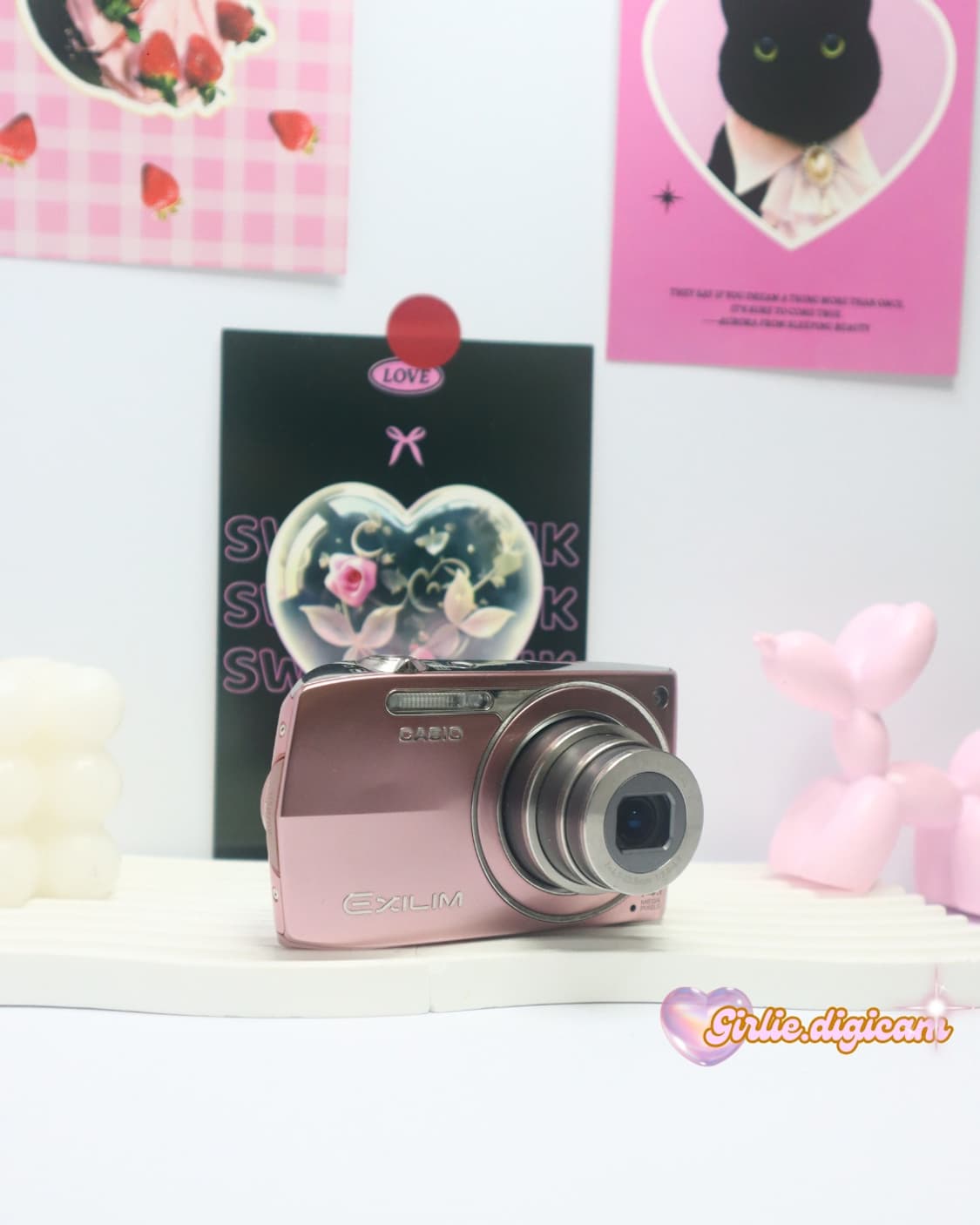 르세라핌+아일릿!) 카시오 엑슬림 EX-Z2000 (Z2300) 베이핑크 상품이미지2