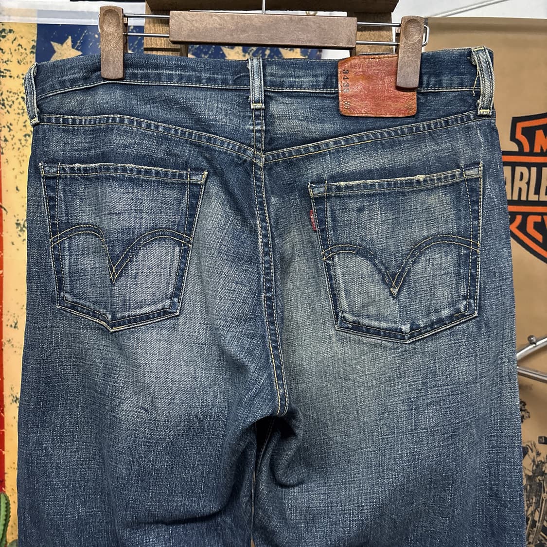 00s 리바이스 503 재팬라인 헤비워싱 데님팬츠 다크인디고 N1197 상품이미지5