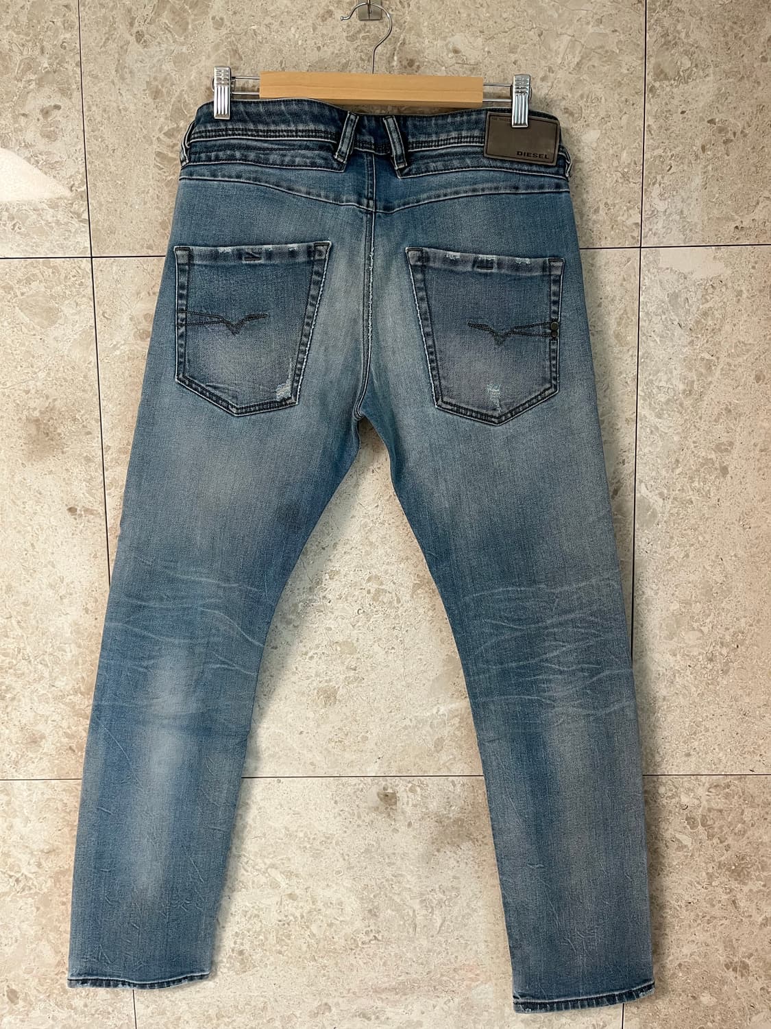 디젤 BELTHER 데미지 워싱 청바지 W31 L30 상품이미지4