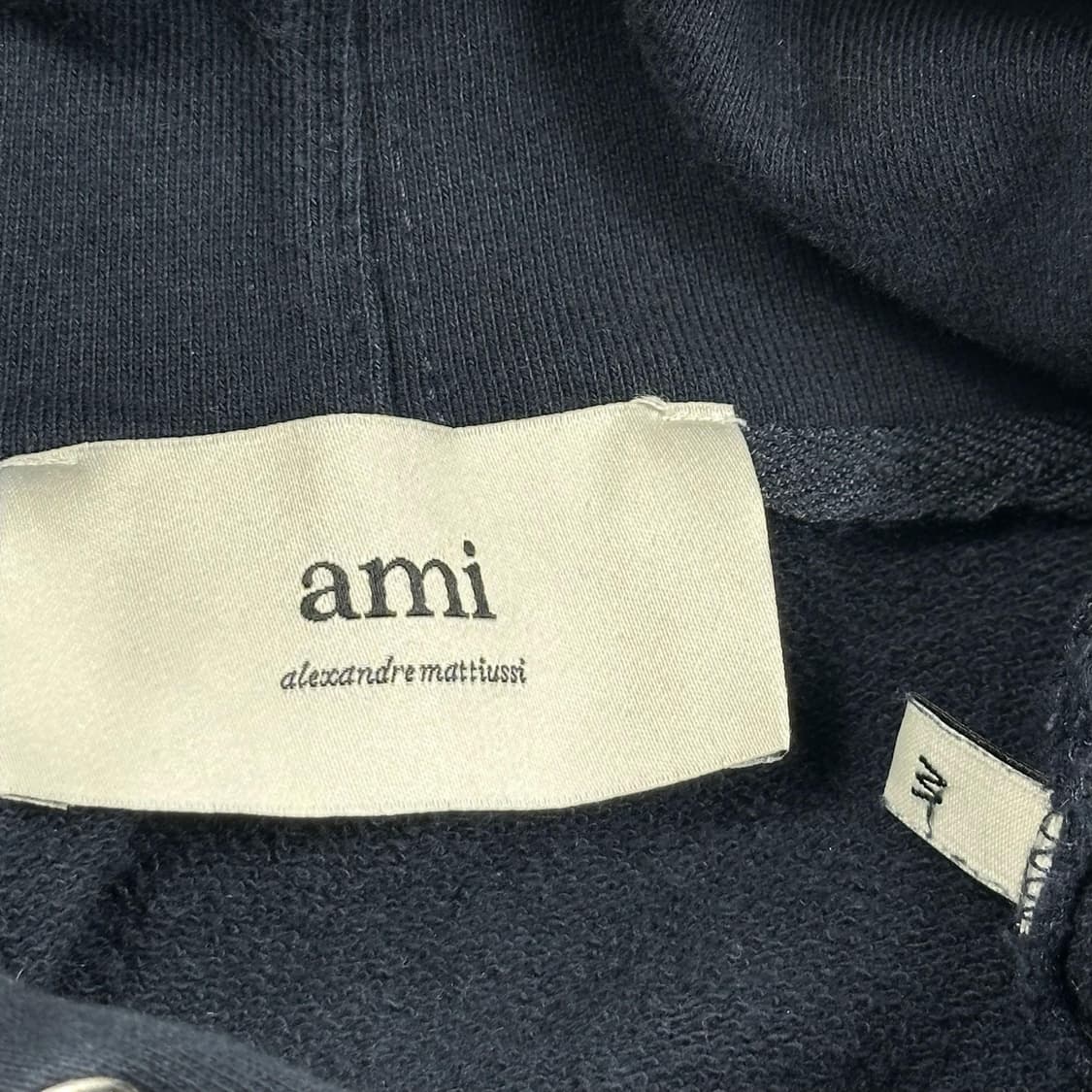 AMI 아미 스몰 하트로고 후드티 네이비 M 상품이미지7