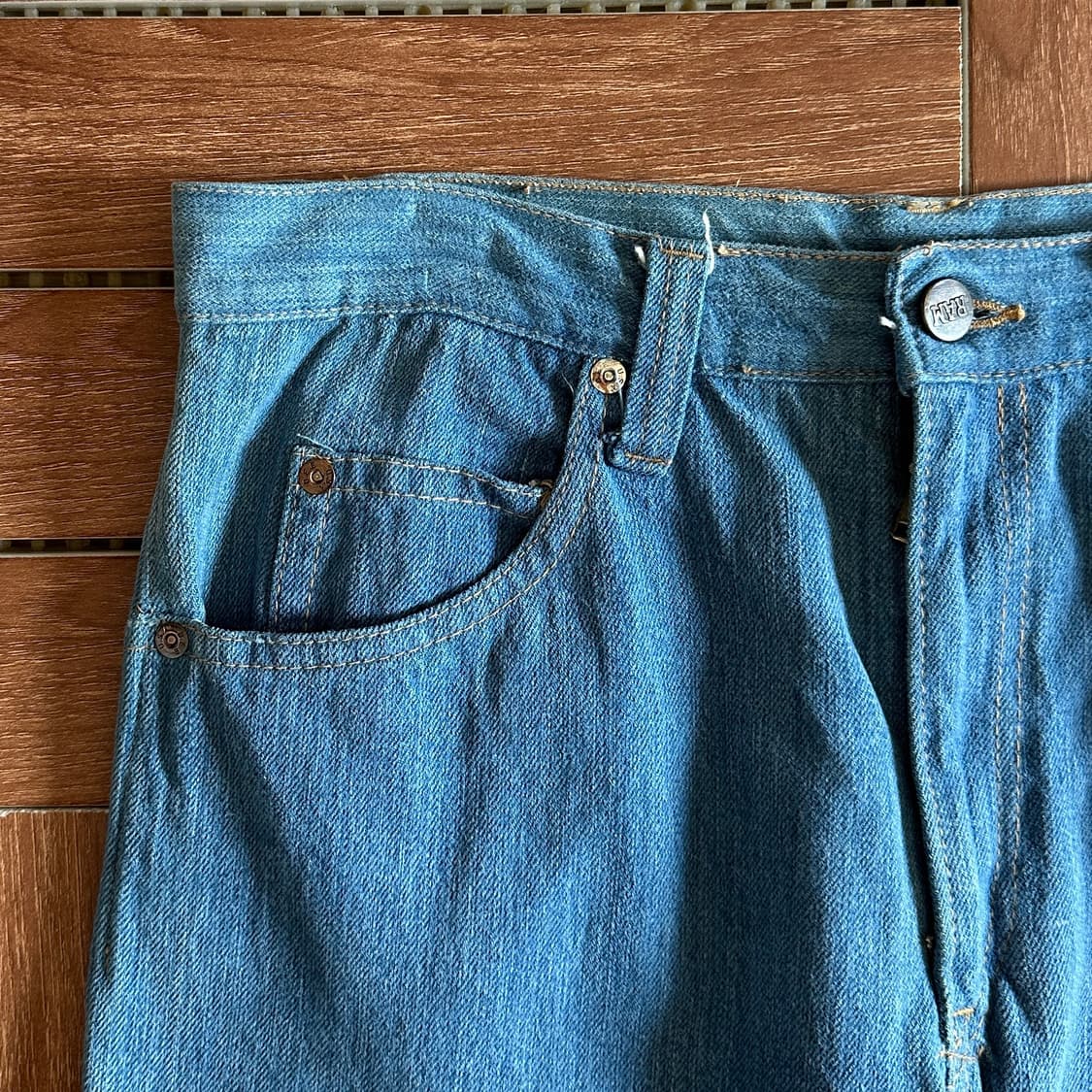 80-90‘s Ram boots-cut bell bottom denim 상품이미지3