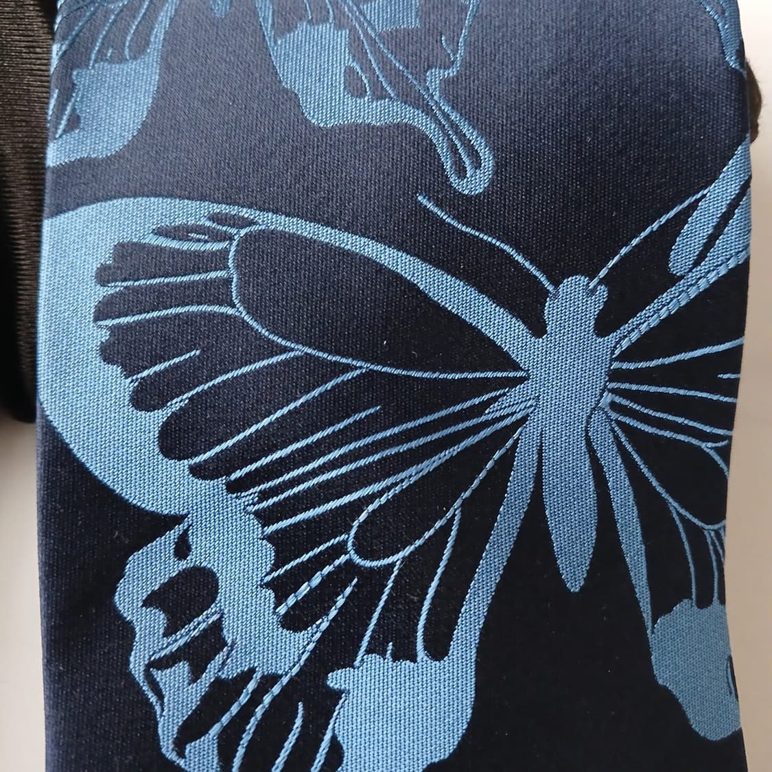 MCM 실크 블루 나비 패턴 넥타이 9.2cm A+등급 A19379
 상품이미지8