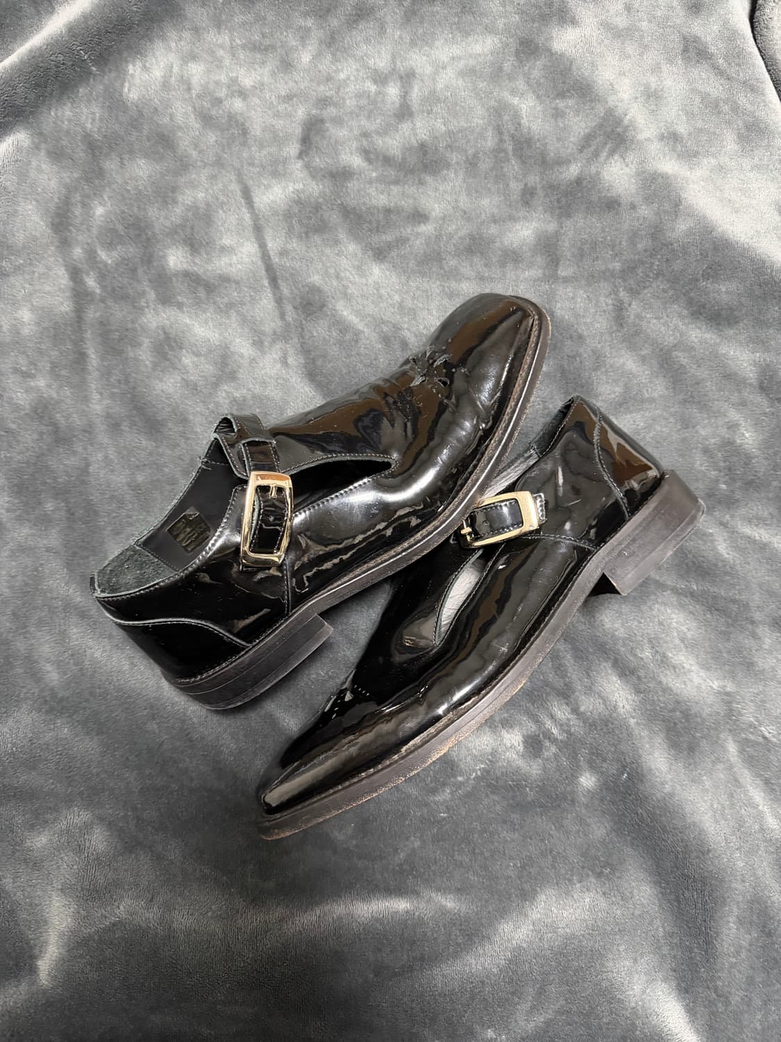 ERNEST W. BAKER T-BAR MONKSTRAPS BLACK  상품이미지3