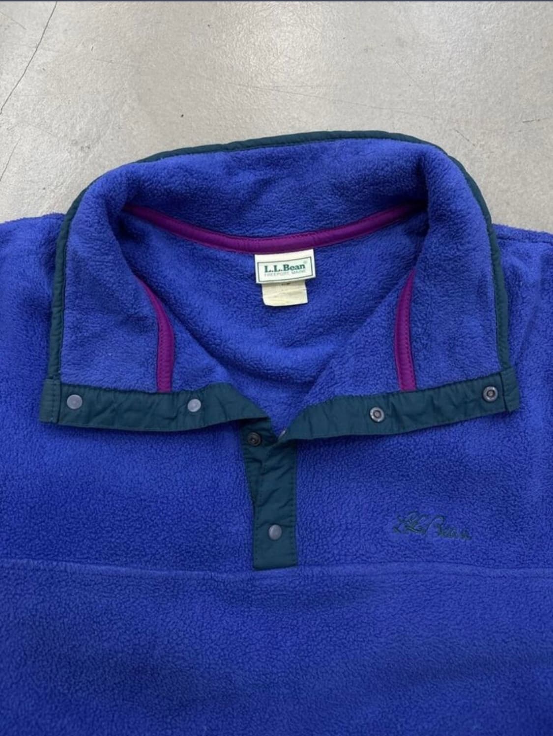 L.L.Bean 빈티지 플리스 풀오버 블루 상품이미지4