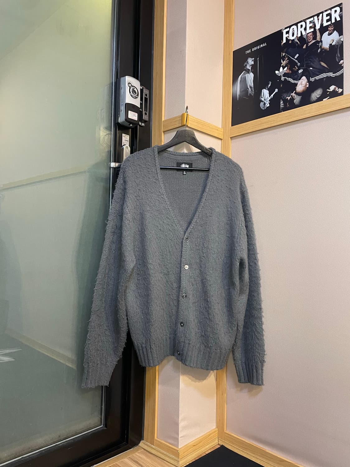 스투시 브러쉬드 가디건 차콜 XL 상품이미지2