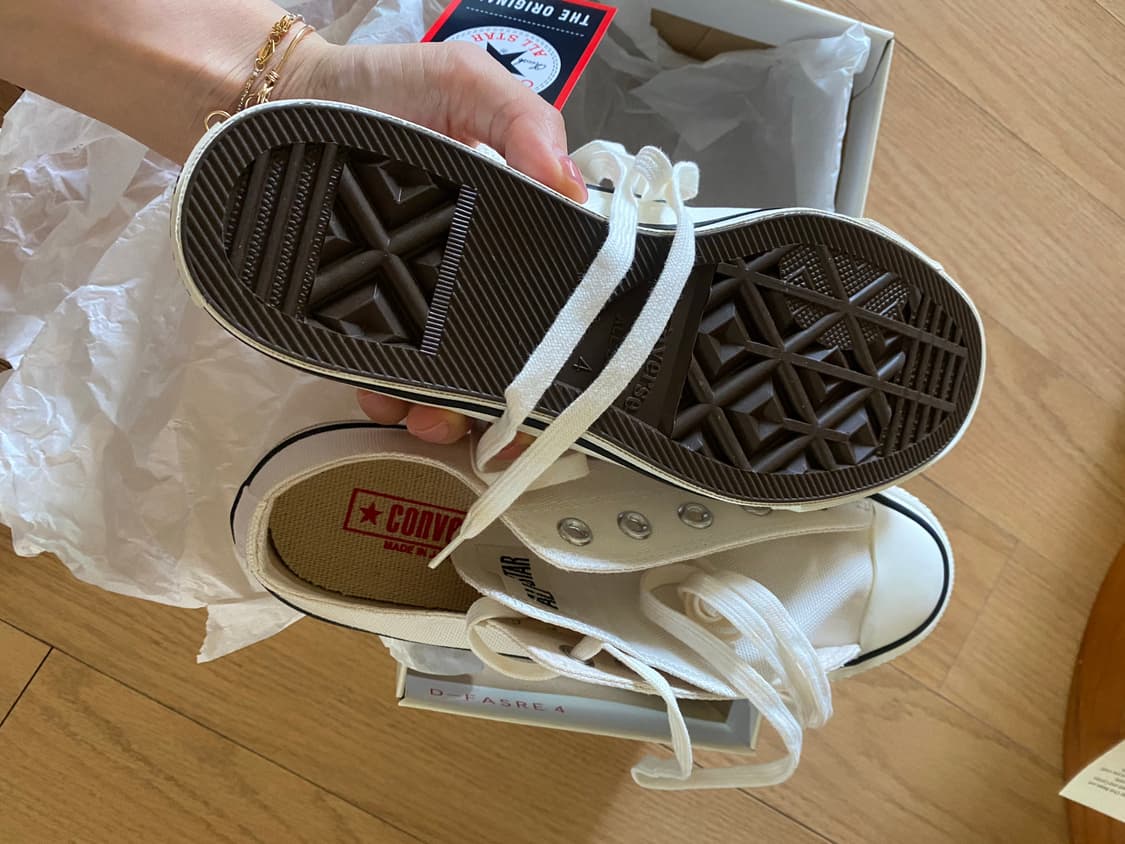 캔버스 재팬 제이옥스 올스타 로우 화이트 230사이즈 상품이미지2