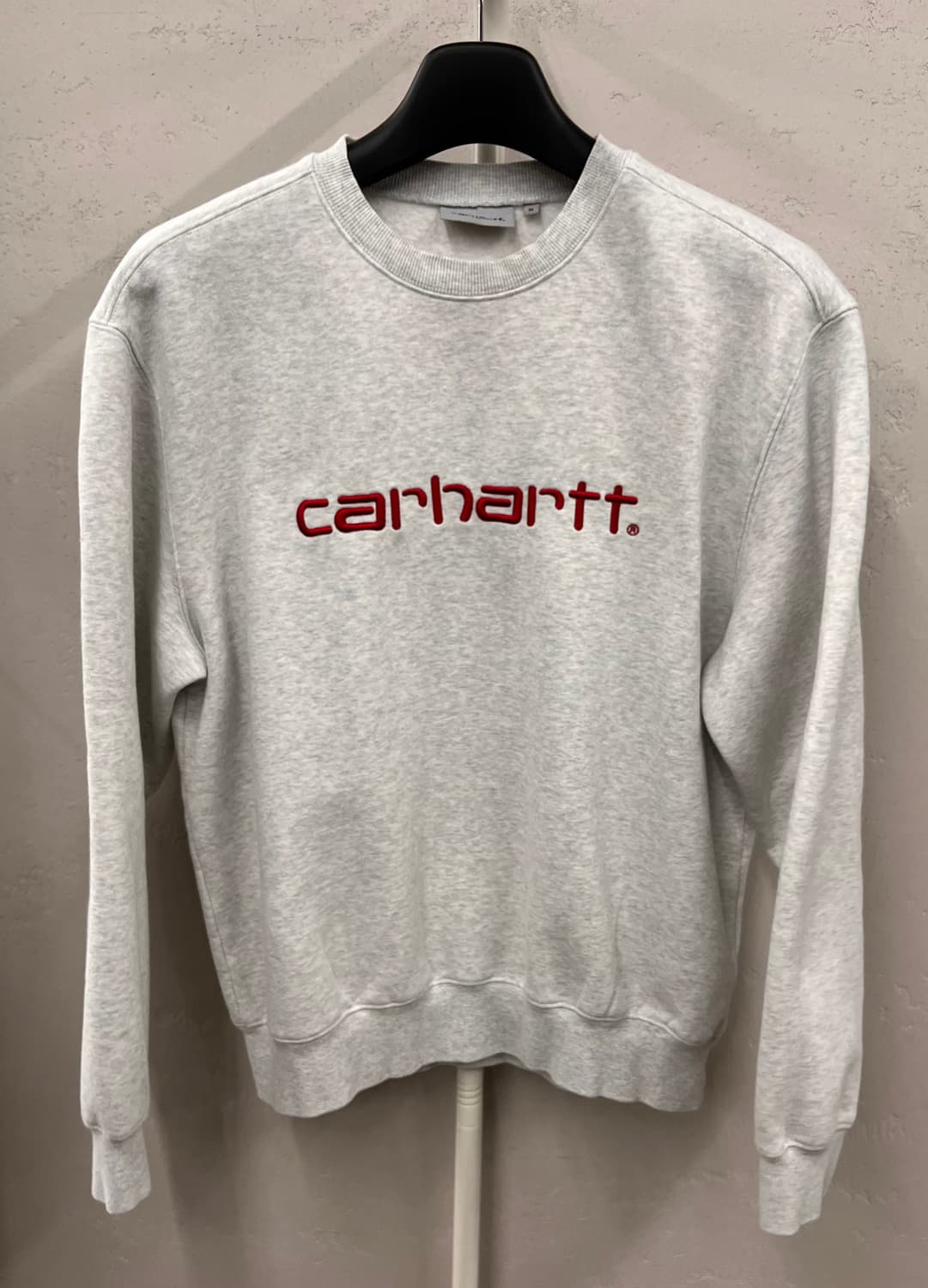 칼하트 자수 로고 맨투맨 그레이 M 상품이미지3