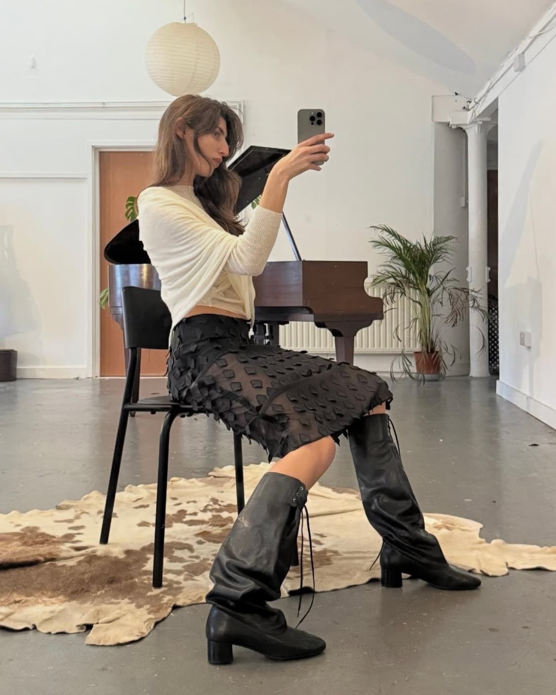 [37,38]팔로마울 Victoria 레이스업 부츠/블랙 상품이미지5