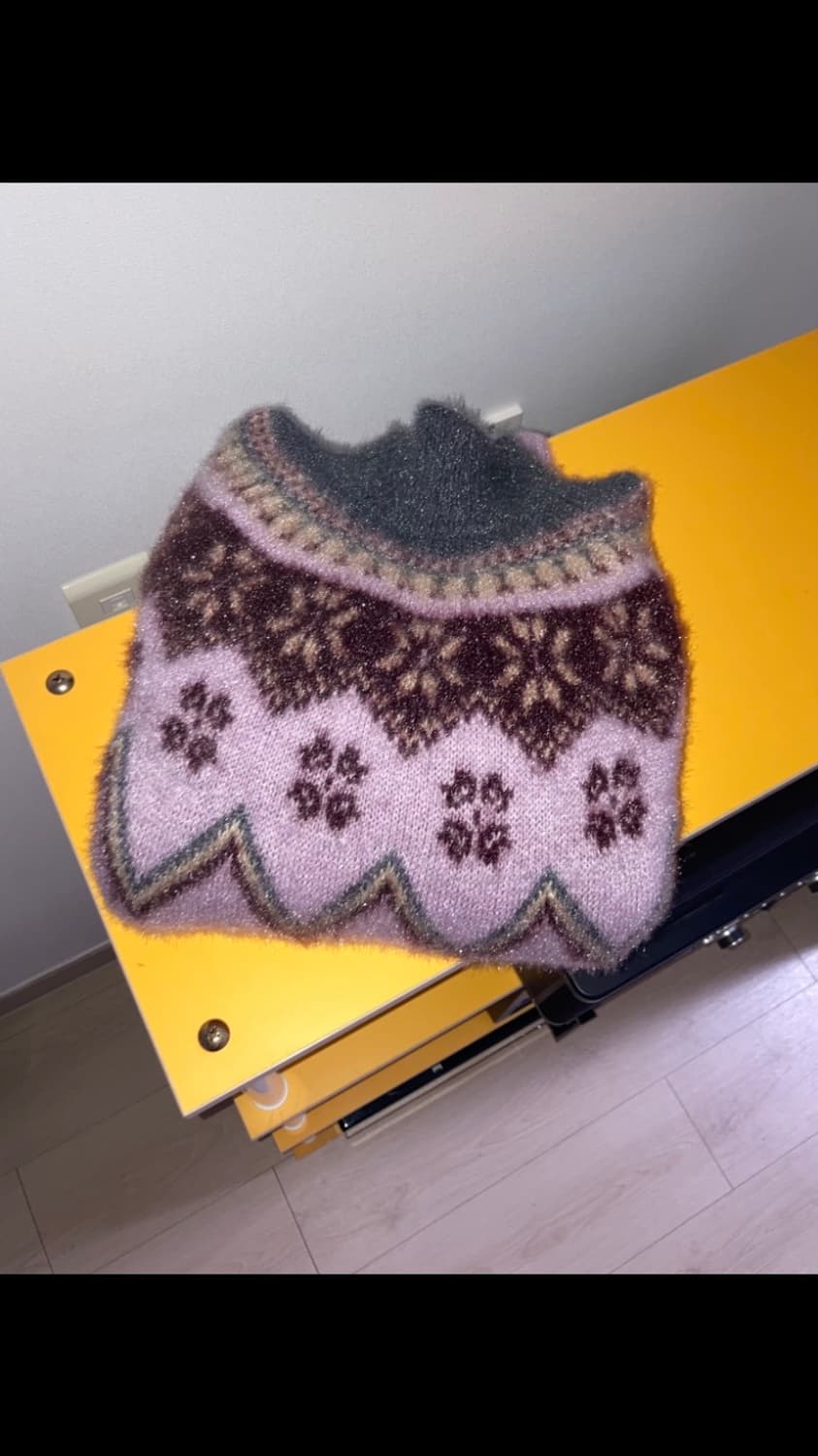 노르딕 글리터 빈티지 니트 목폴라 상품이미지1