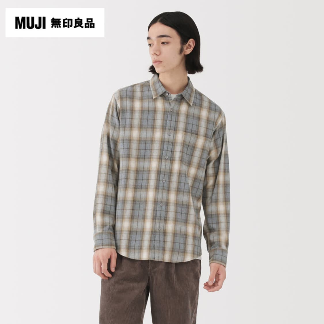 [muji] 무인양품 플란넬 체크셔츠 / 오라리 셔츠 상품이미지2