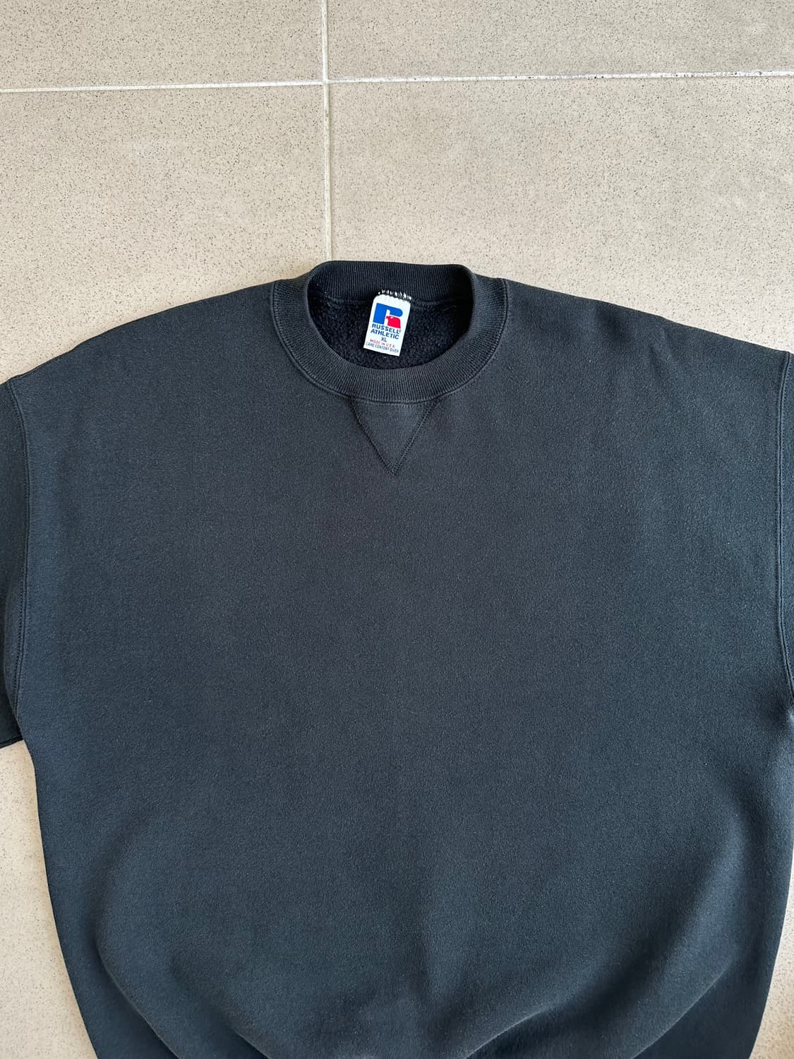 90s 빈티지 러셀 스웻셔츠 블랙 XL USA 상품이미지4