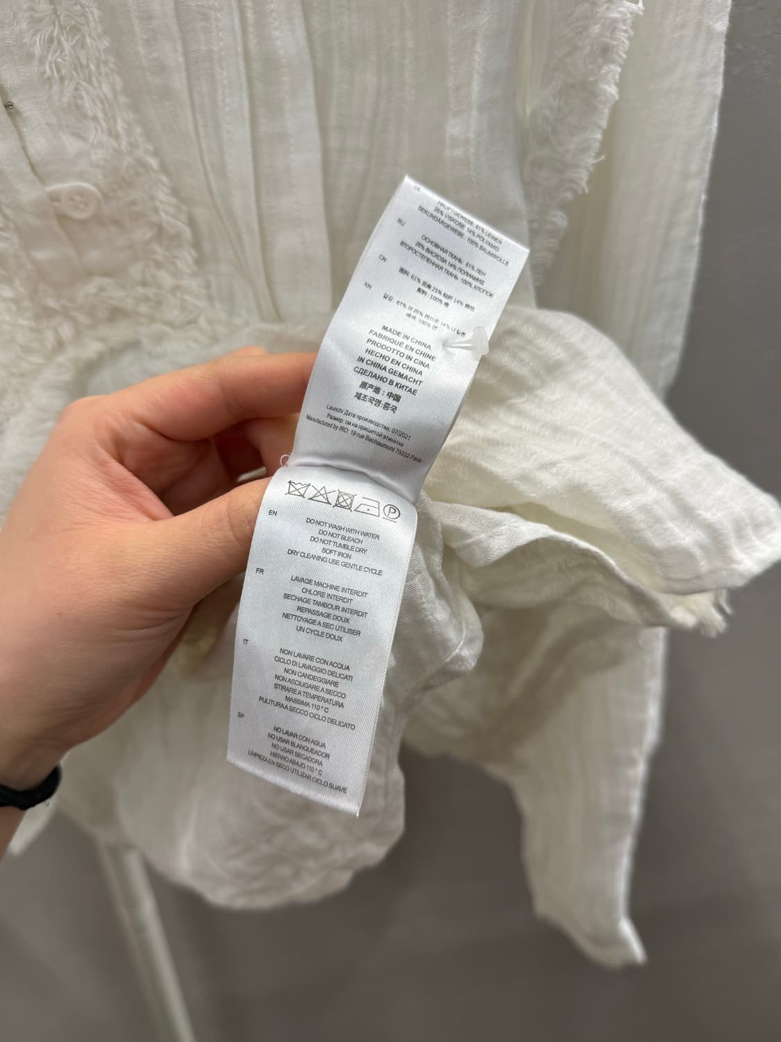 IRO 이로 camer 22s 화이트 블라우스 36 상품이미지6