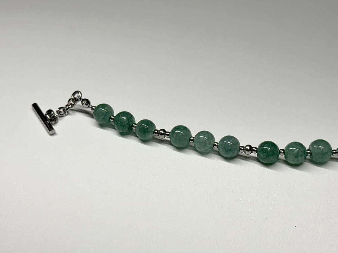 (맞춤 사이즈)천연석 버마옥 원석팔찌 상품이미지4