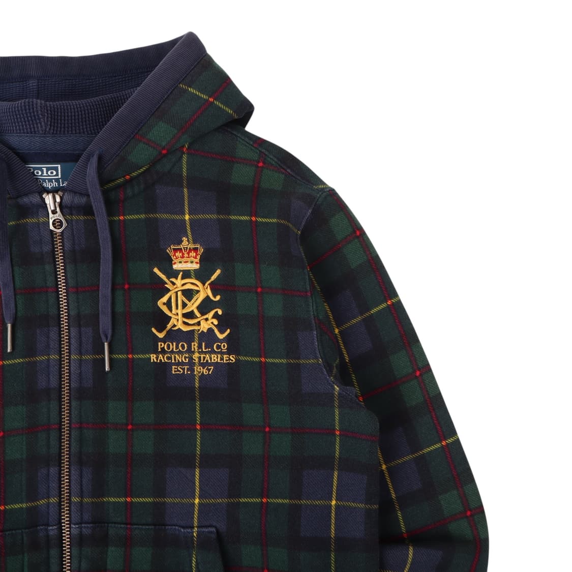 폴로 랄프로렌 블랙와치 타탄 체크 써멀 후드집업 상품이미지3
