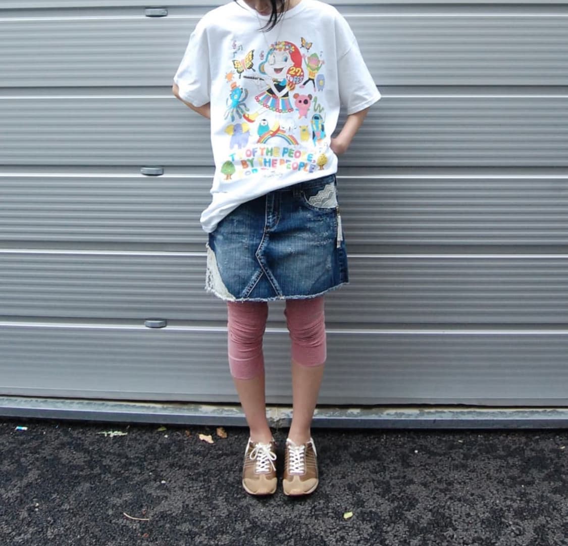 레이스 하트 청스커트 러블리 모리걸 니혼진 빈티지 상품이미지2