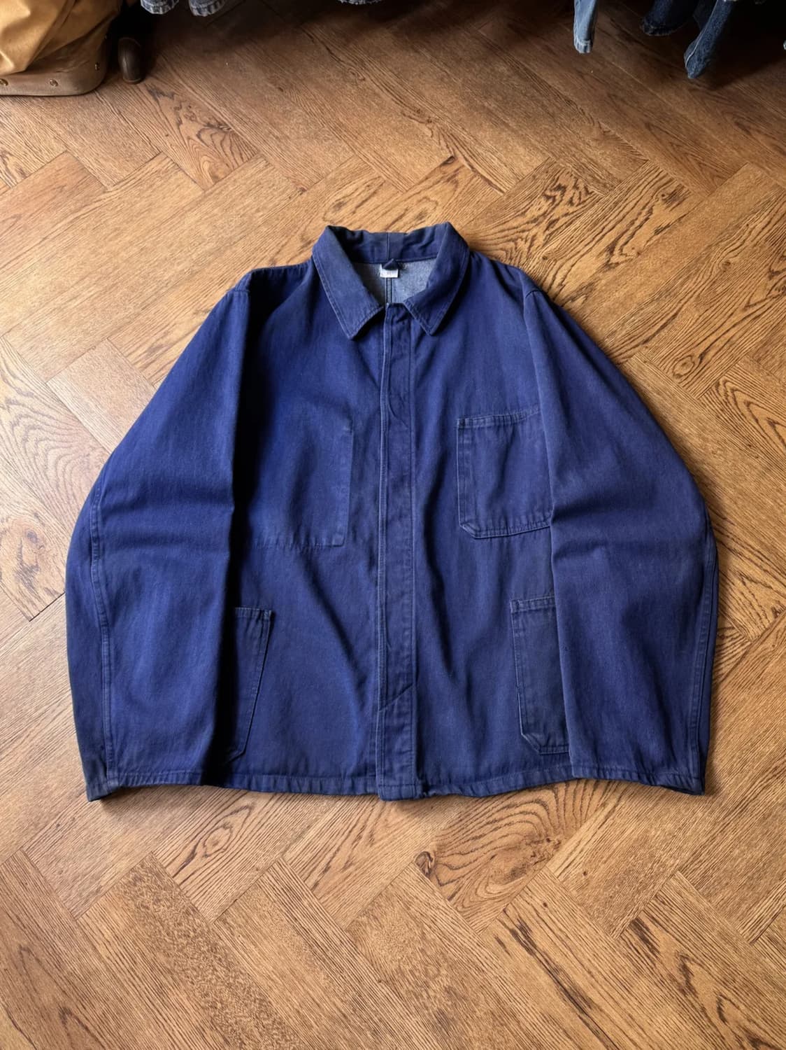 [L]빈티지 워싱 3포켓 몰스킨 프렌치 워크 자켓 상품이미지1