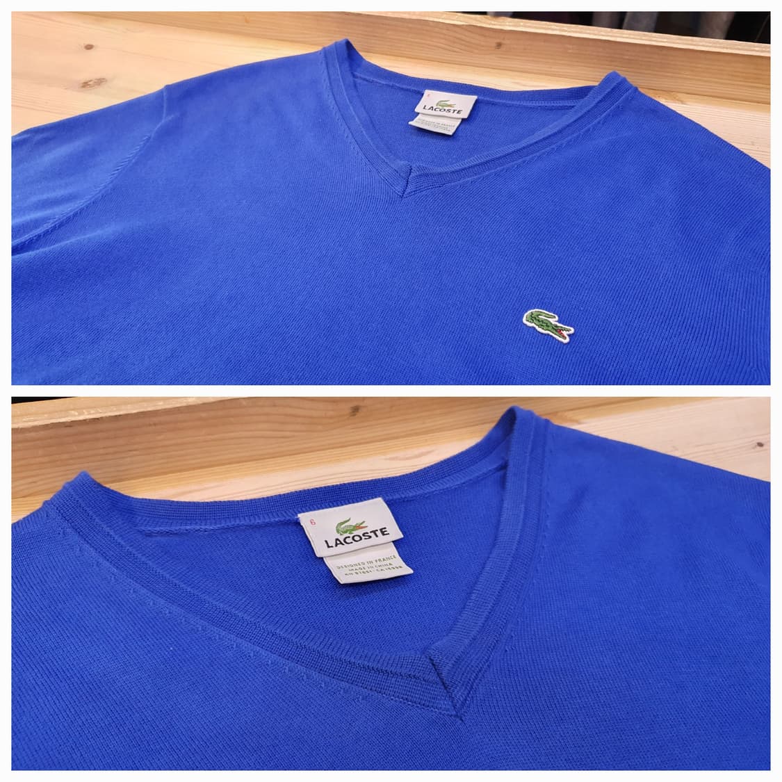100.라코스테 브이넥 니트  상품이미지3