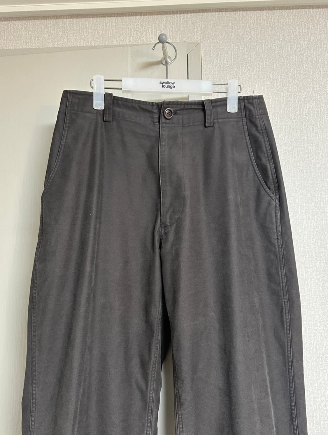 [1] homly 홈리 back satin pants dark grey 상품이미지1