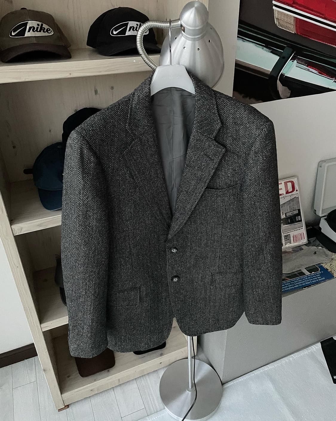 버버리 헤링본 울 자켓 상품이미지1