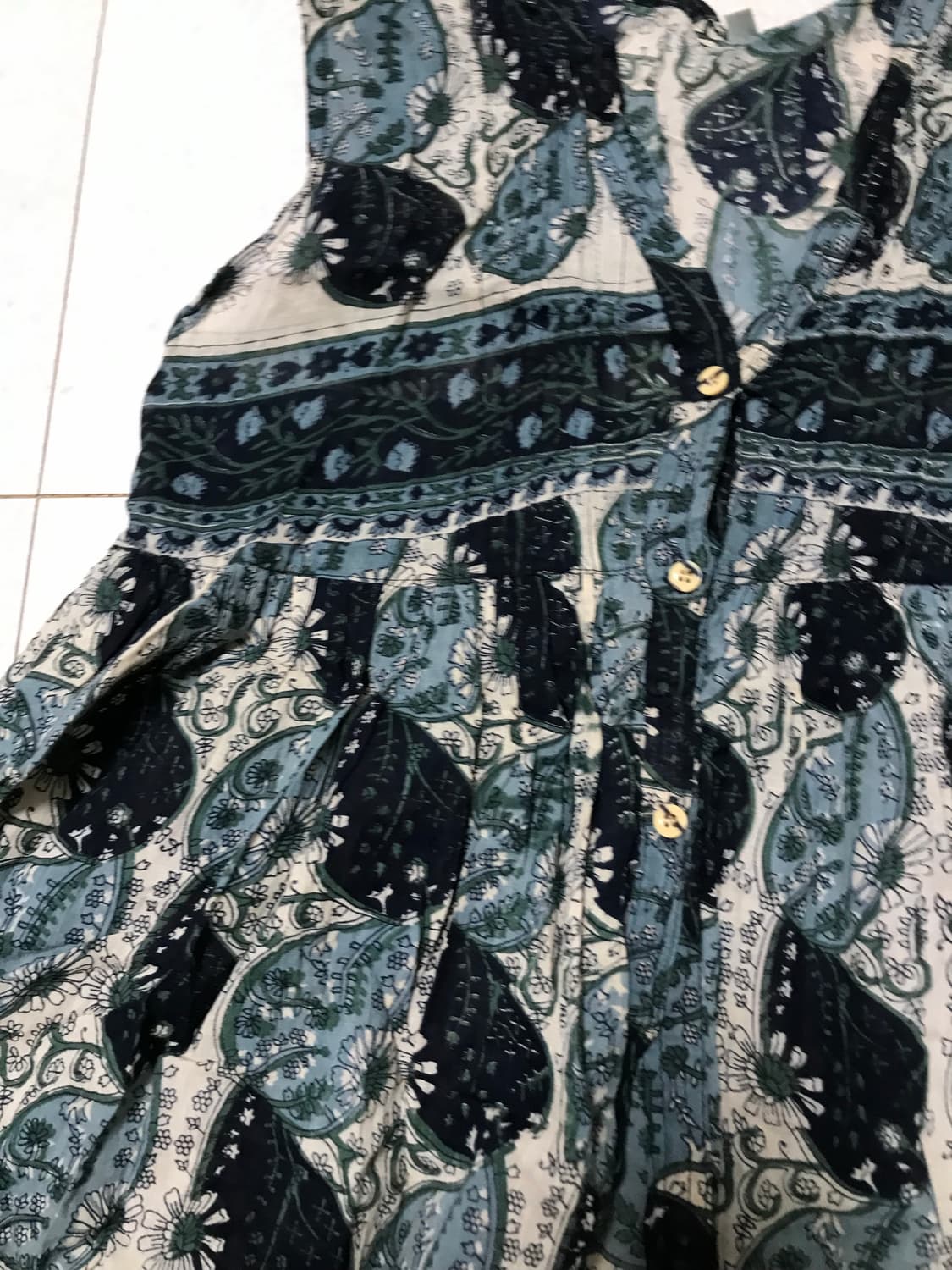 빈티지 히피 그런지페어리 오리엔탈 페이즐리 슬리브리스 레이어드 대장 상품이미지4