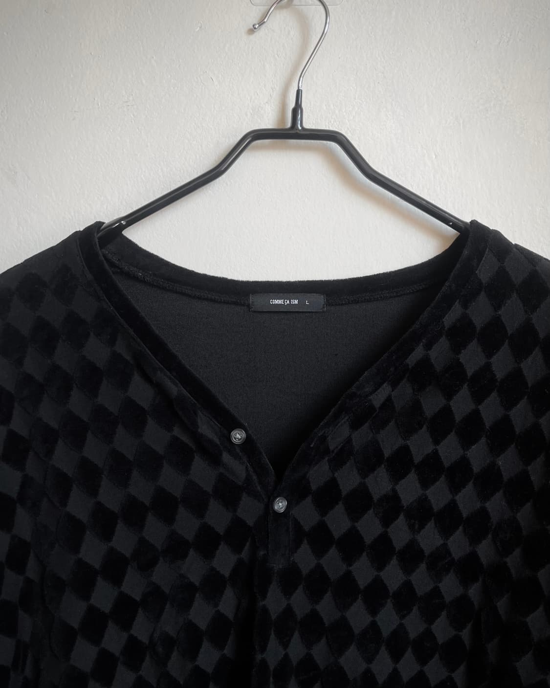 COMME CA ISM Velour Argyle Long-Sleeve 상품이미지4