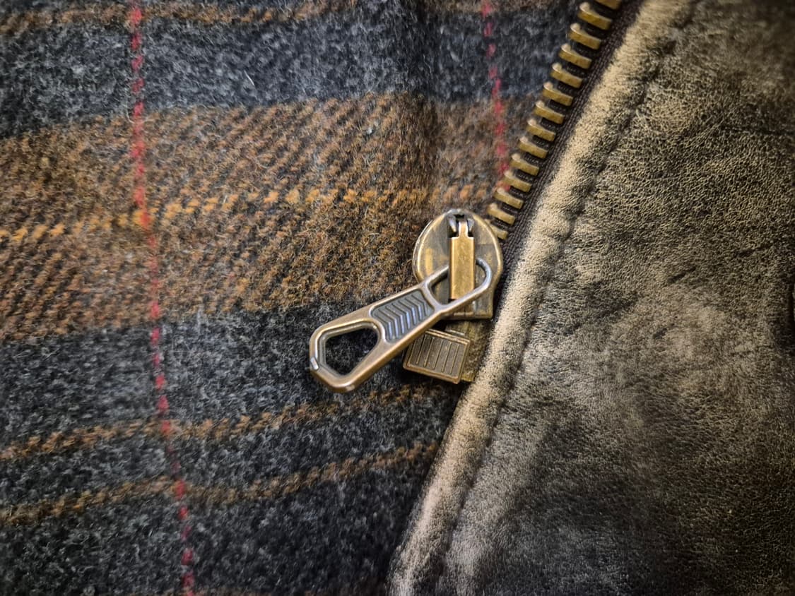 90s Henry Maddock hard faded 레더 자켓 상품이미지8