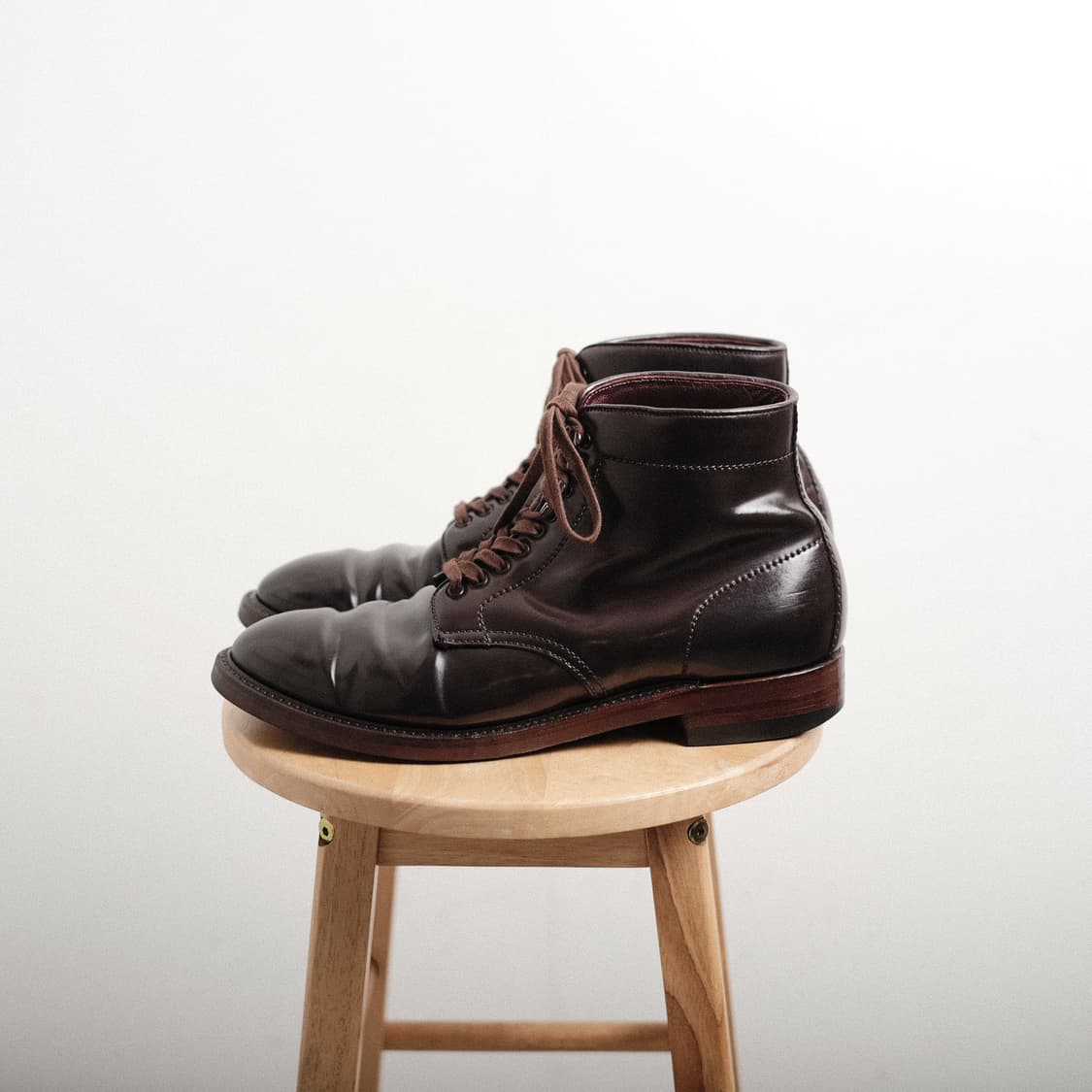 알든 모디파이드 라스트 버건디 코도반 플레인토 부츠 8.5D 사이즈 상품이미지3