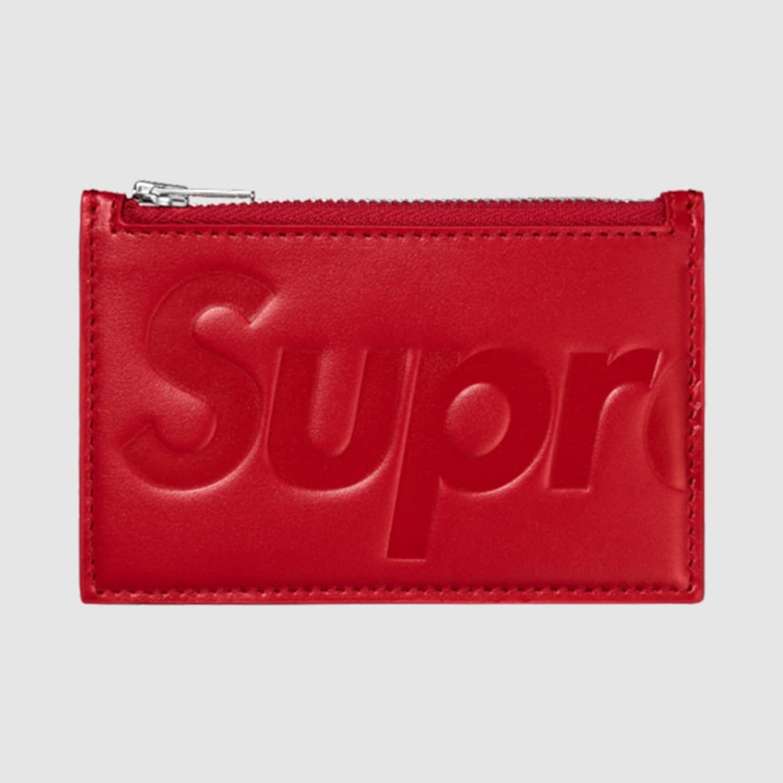 슈프림 레더 집 카드 홀더 레드 상품이미지1