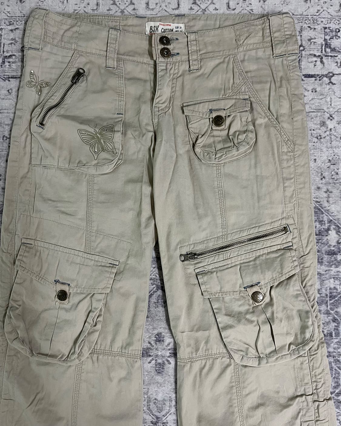 00’s Butterfly Print Flare Cargo Pants 상품이미지8